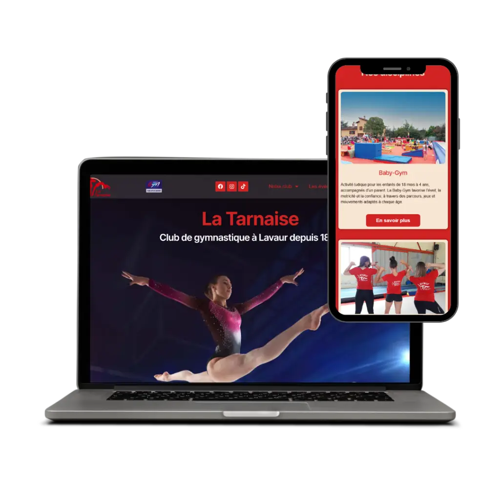 Exemple de site La Tarnaise club de gym à Lavaur en WordPress moderne conçu par N3L WEB