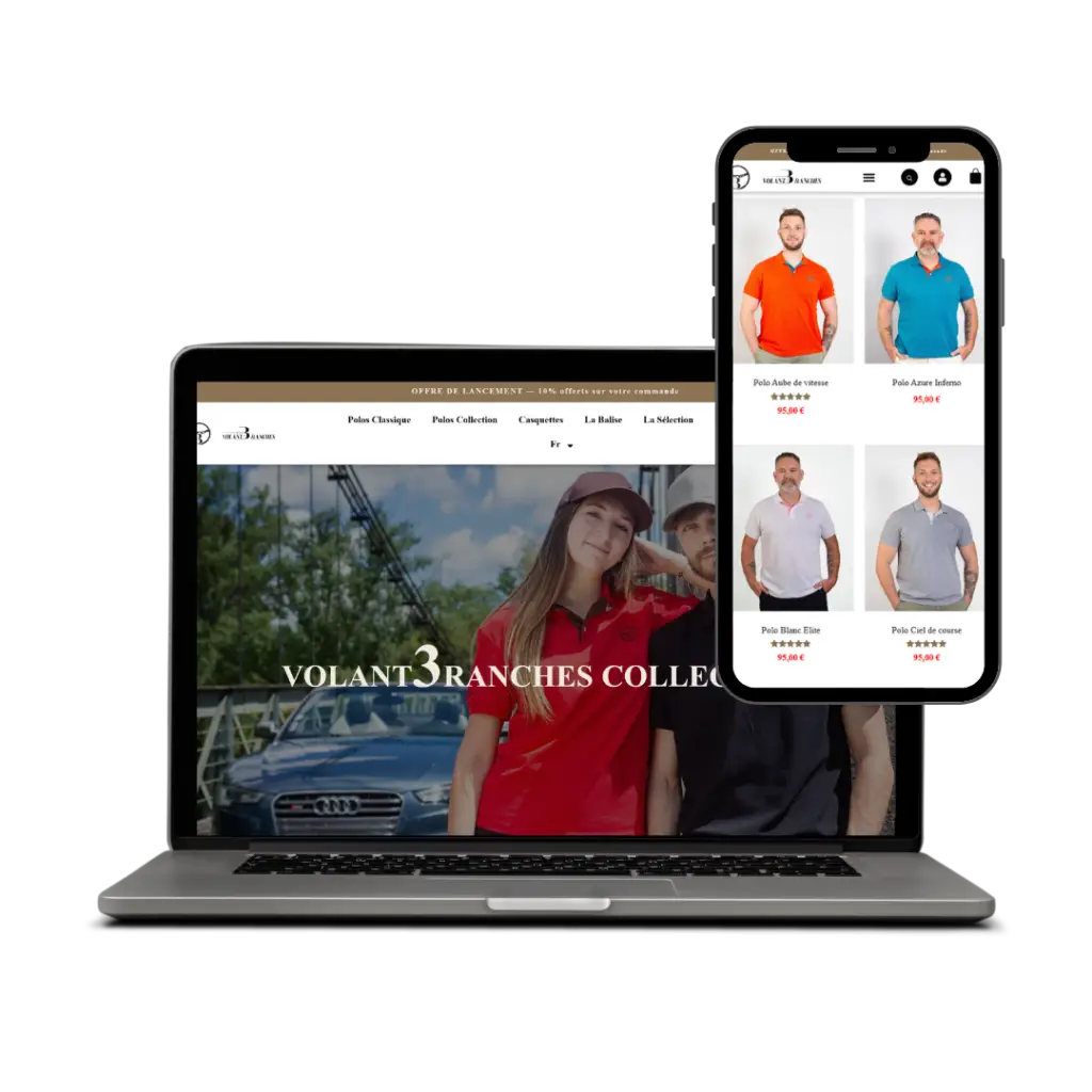 Exemple de site Volant3ranches collection WordPress moderne conçu par N3L WEB